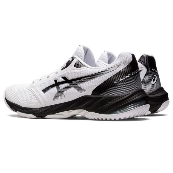 ASICS Men\'s Netburner Ballistic FlyteFoam 3 Volleyball Shoes, 15 US, White/Black main image 6
